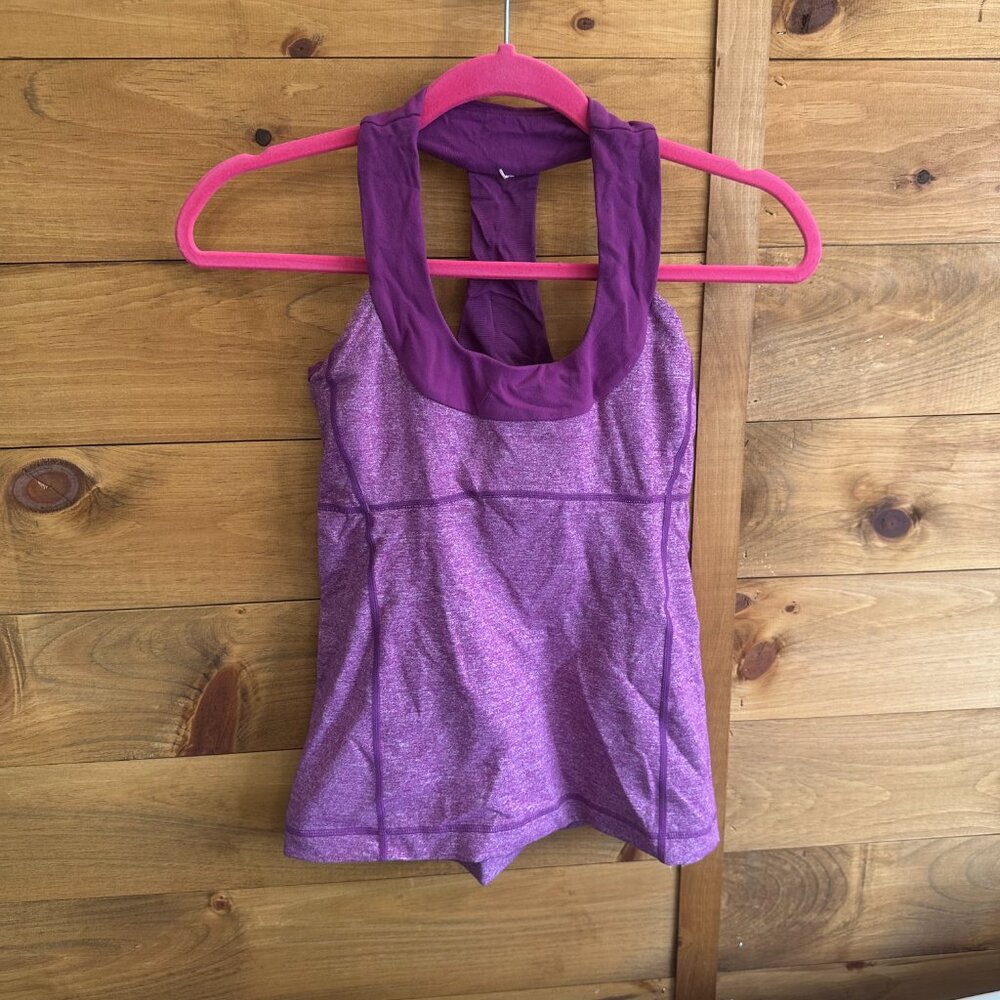 Lululemon Scoop Neck Tank in Heathered Plum/Plum